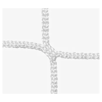 Síť k brance Fotbalová branková síť 3mm 7,5x2,5x2x2m bílá oko 12x12cm