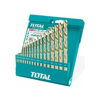 Vrták Vrtáky kovu ¤1-10mm 19ks HSS TOTAL