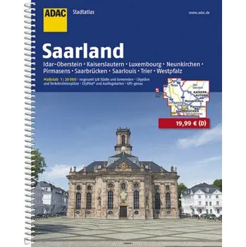 ADAC Stadtatlas Saarland mit Idar-Oberstein, Kaiserslautern, Luxembourg