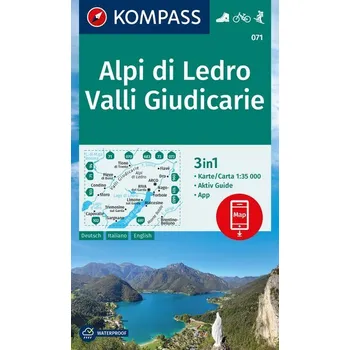 KOMPASS Wanderkarte 071 Alpi di Ledro, Valli Giudicarie 1:35.000
