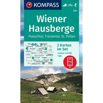 KOMPASS Wanderkarten-Set 210 Wiener Hausberge, Pielachtal, Traisental (2 Karten) 1:50.000