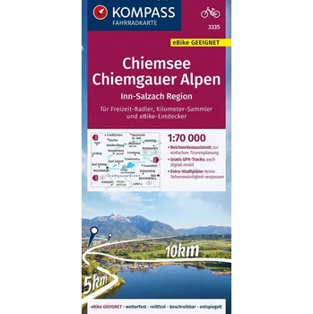 KOMPASS Fahrradkarte 3335 Chiemsee - Chiemgauer Alpen 1:70.000