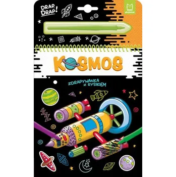 Set školních potřeb Kosmos. Zdrapywanka z rysikiem