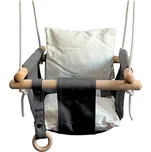 Dvěděti Dětská textilní houpačka 100% bavlna černobílá