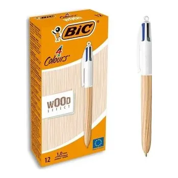 Set školních potřeb Długopis 4 Colours Wood Style mix AST (12szt)