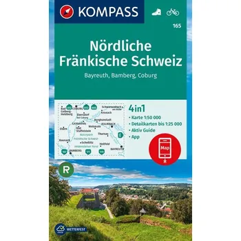 KOMPASS Wanderkarte 165 Nördliche Fränkische Schweiz, Bayreuth, Bamberg, Coburg 1:50.000