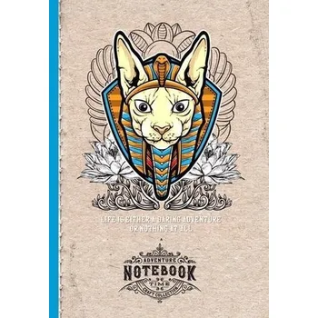 Set školních potřeb Notatnik ozdobny 143x210/64K kratka Kot Faraon