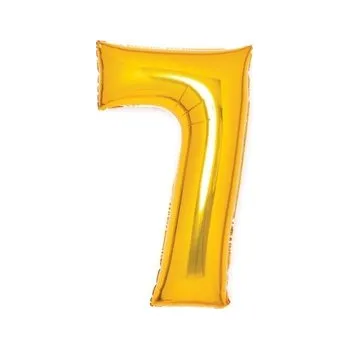 Foliová číslice - zlatá 7 - 66 cm