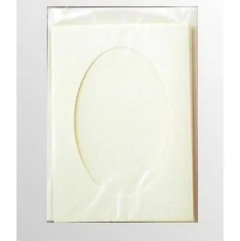 Set školních potřeb Karta passepartout + koperta perłowo-biała 5szt