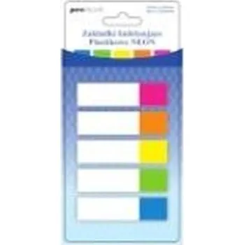 Set školních potřeb Zakładki indeksujące neon 2x45mm 5x25szt plastik