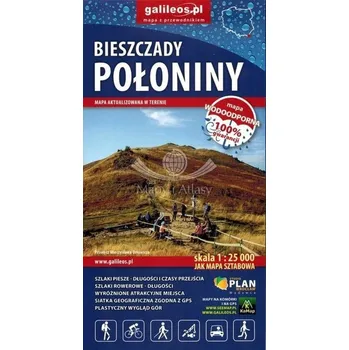 Cestování Bieszczady połoniny 1:25 000