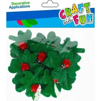 Set školních potřeb Ozdoba filcowa samoprzylepna biedronka/liść 12szt