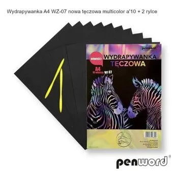 Set školních potřeb Wydrapywanka tęczowa A4 10 arkuszy WZ-07