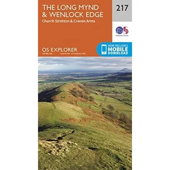 Encyklopedie The Long Mynd & Wenlock Edge [EN] (2018, Skládaná mapa, Ordnance Survey)