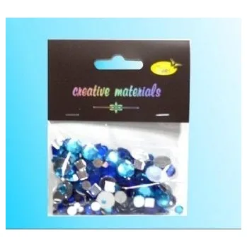 Set školních potřeb Elementy kryształkowe tonacja niebieska 4-12mm 25g