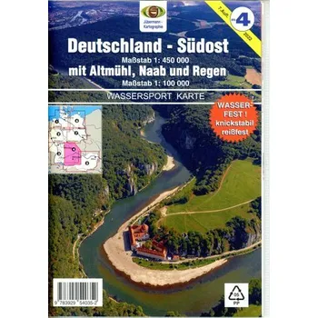 Wassersport-Wanderkarte 04. Deutschland-Südost mit Altmühl, Naab und Regen für Kanu- und Rudersport - Jübermann, Erhard