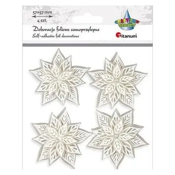 Set školních potřeb Dekoracje samoprzylepne 3D poinsencje białe 4szt