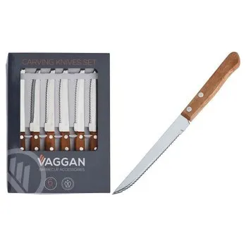 Kuchyňský nůž nůž 6ks na steak v blistru, NR/dřevo