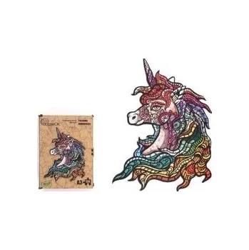 Dřevěná hračka Puzzle drewniane eko 124 Tęczowy jednorożec A3