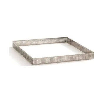 Forma na pečení Nerezová forma na tartaletky čtverec 10x10x3,5cm Microforata perforovaná - Decora