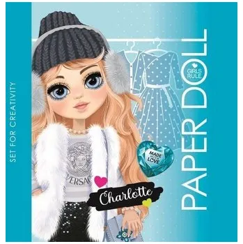 Panenka Kolorowanka 140x140 Lalka do wycinania Charlotte