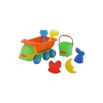 Hračka na písek Sada na písek č. 270: Auto Květa sklápěčka, Kbelíček /+1