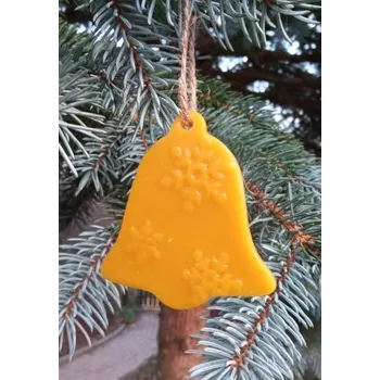 Svíčka Jindra Dekorace ze včelího vosku - závěsný zvonek