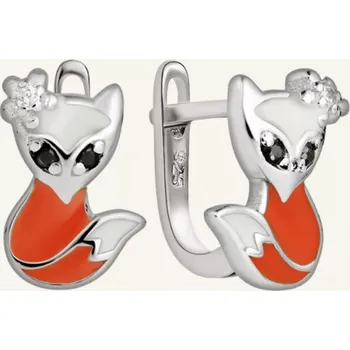 Náušnice Stříbrné náušnice Lišky
