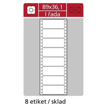 Samolepící etiketa Tabelační jednořadé etikety, 89 x 36,1 mm, 4000 ks
