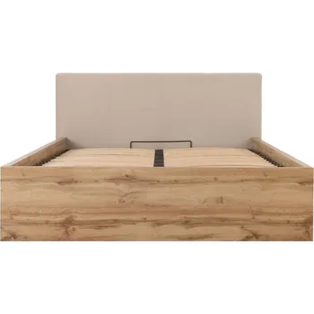 Postel TETRIX postel s čalouněným čelem LOZ/140/B/T, dub wotan/béžová
