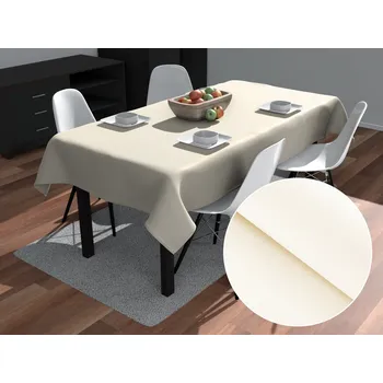 ubrus Teflonový obdélníkový ubrus TF-037 Smetanový bez vzoru 50x100 cm