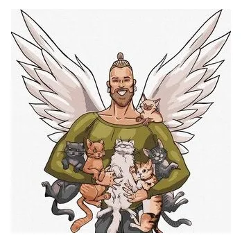 Set školních potřeb Malowanie po numerach - Ratownik zwierząt 30x30cm