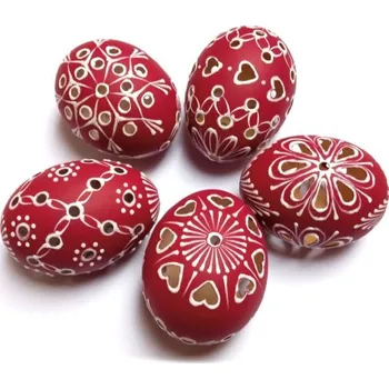 Velikonoční dekorace Velikonoční kraslice vrtaná - terakota