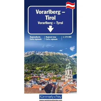 Vorarlberg - Tirol - Südtirol Regionalkarte 1: 175 000