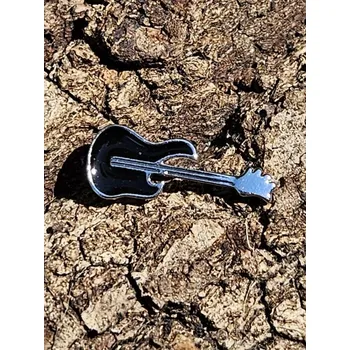 Brož Kytara - ozdobné zapínání - brož