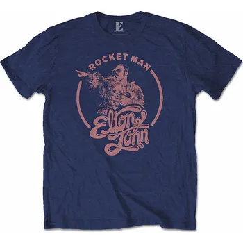 Pánská móda Elton John tričko, Rocketman Circle Point, pánské XL