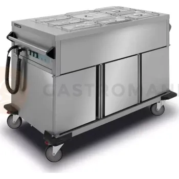 Výdejník vody Pojízdná vodní lázeň, 3xGN 1/1 200 mm s nezávislým ohříváním a neutrálními skříňkami | LOZAMET, BJNS.3GN.B