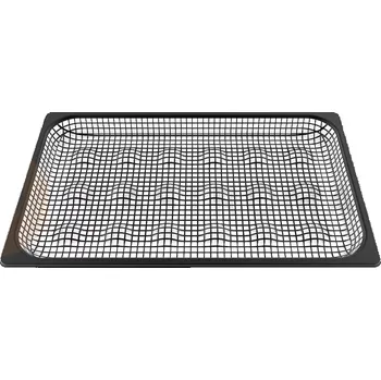 Nerezový dřez Nerezový perforovaný plech s nepřilnavým povrchem ke smažení GN 1/1 10 mm | UNOX, BLACK.FRY