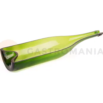 Skleněná nádoba ve tvaru poloviny láhve k servírování občerstvení 450x130x60 mm | CONTACTO, 2736/450