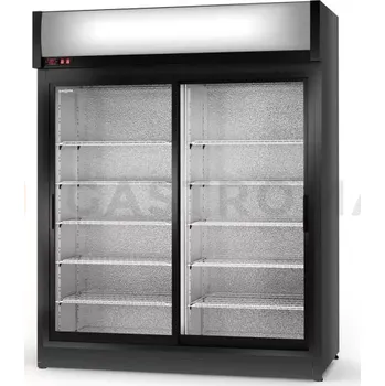 Lednice Chladící skříň jednostranně prosklenná s posuvnými dveřmi, horní agregát, ventilátor, 3 kl., 1200x790x2020 mm | RAPA, SCh - SR 1200 ecoline