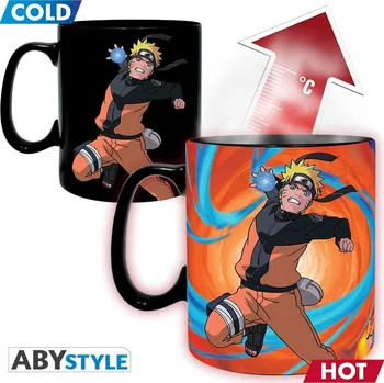 XL Hrnek teplem se měnící Naruto Shippuden - Naruto and Sasuke Duel - 460 ml