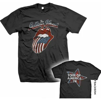 Pánská móda Rolling Stones tričko, Tour of America 78 Black BP, pánské S
