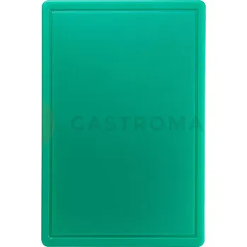 Granitový dřez Deska ke krájení s výřezem ze zeleného polypropylenu 60x40x1,8 cm | STALGAST, 341632