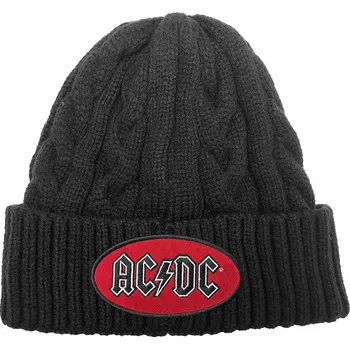 Čepice AC/DC zimní pletený kulich, Oval Logo