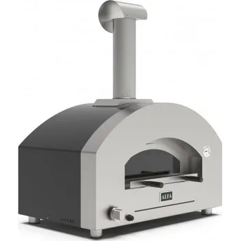 Pec na pizzu Alfa Forni Futuro 2 Pizze Hybrid silver černá (FXFT-2P-GSB)