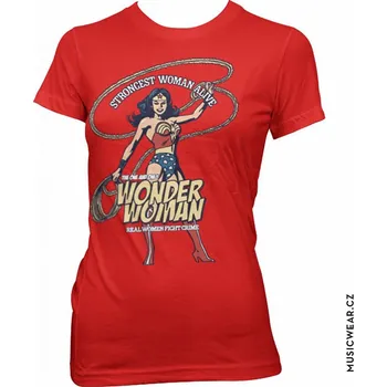 Nestandardní parfém Wonder Woman tričko, Strongest Woman Alive Girly, dámské XXL