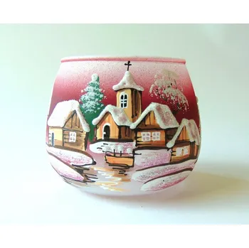 Svícen Vánoční svícen na svíčku, skořicový odstín