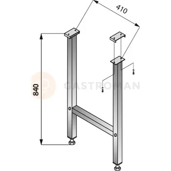 Počítačový stůl Noha na desku stolu 840 mm | LOZAMET, LO331