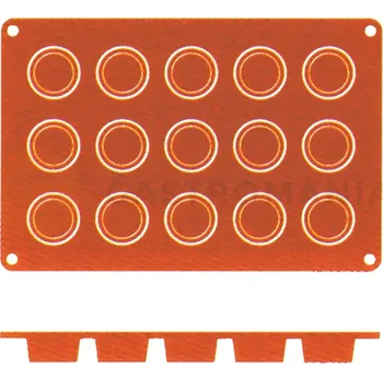 Potravinová fólie Silikonová forma na Petit Fours, 15 důlek, 40x20 mm | CONTACTO, 6635/415