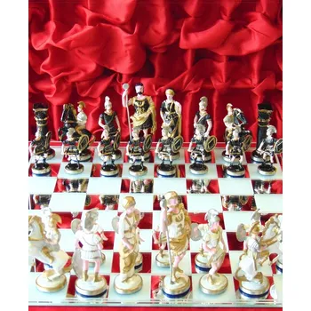 Šachy Šachy cín Antické Řím 35x35cm